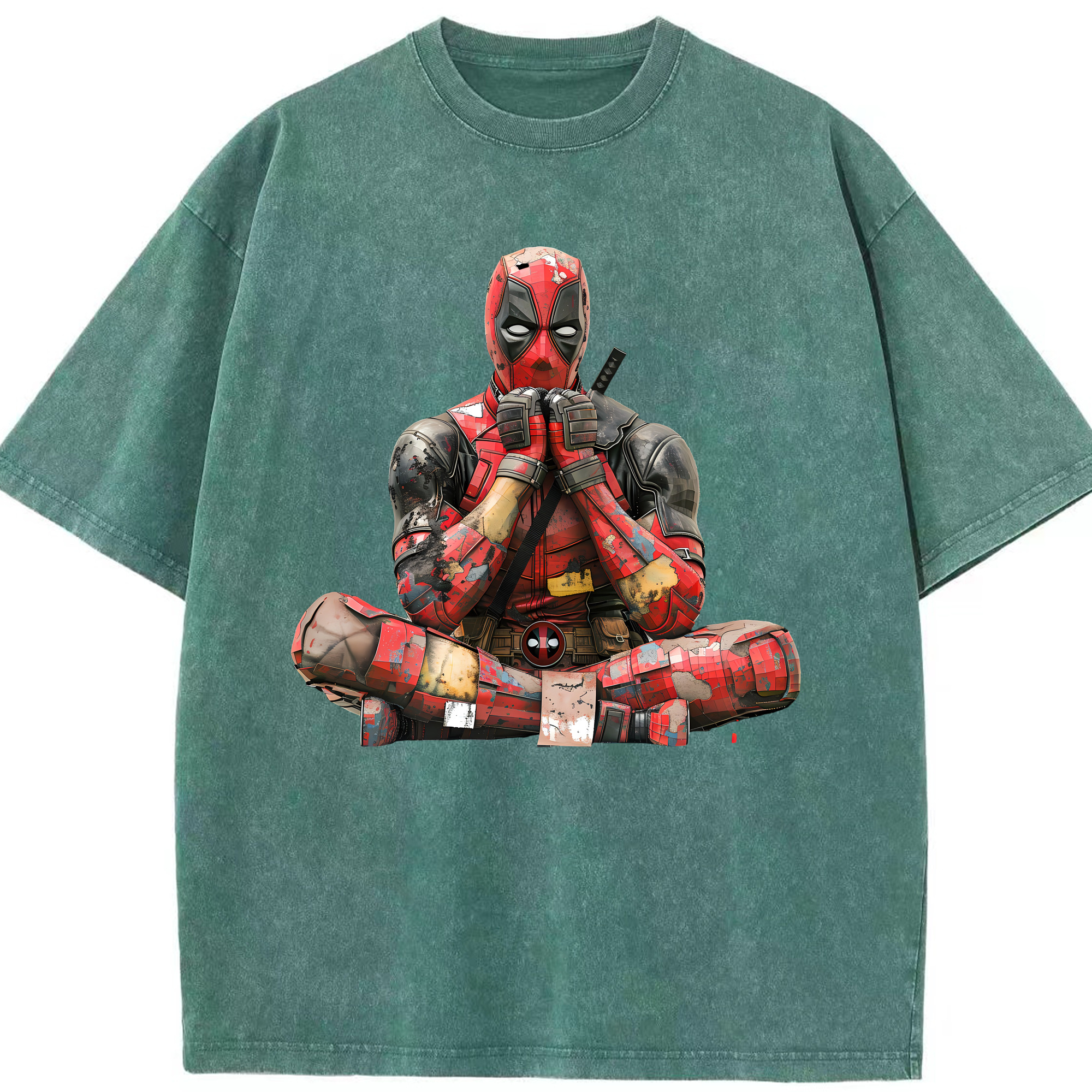 （画像用） Deadpool デッドプール 綿100% ヴィンテージ風 半袖Tシャツ（フロントプリント）